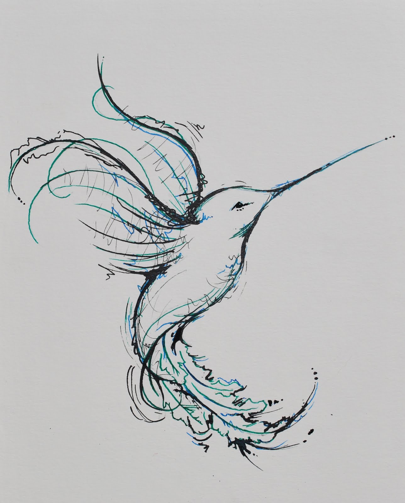 Simple Hummingbird Drawing at Explore collection