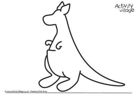 460x325 kangaroo printables - Simple Kangaroo Drawing