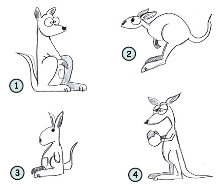 450x386 drawing a cartoon kangaroo - Simple Kangaroo Drawing