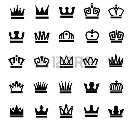 450x422 group of king crown simple logo - Simple King Crown Drawing