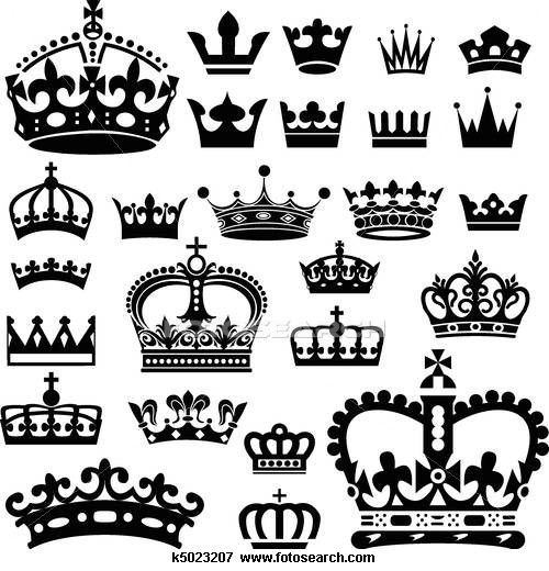 500x520 Simple Crown Drawing Group With Items - Simple King Crown Drawing