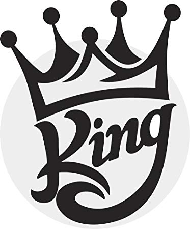 373x450 simple royal king calligraphy with crown icon vinyl - Simple King Crown Drawing