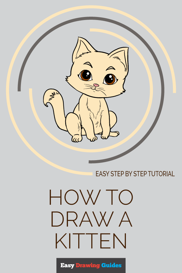 600x900 How To Draw Kitten - Simple Kitten Drawing