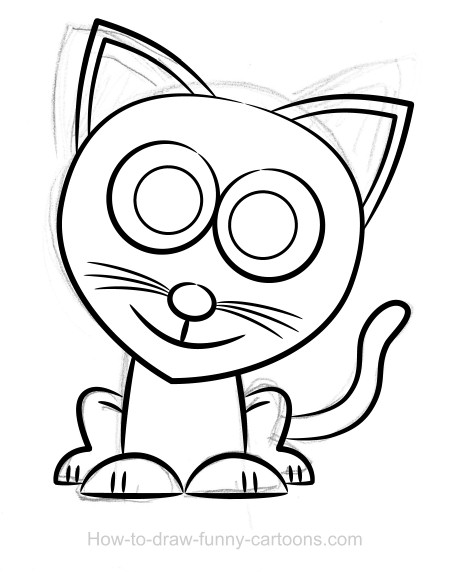 450x572 Kitten Drawings - Simple Kitten Drawing