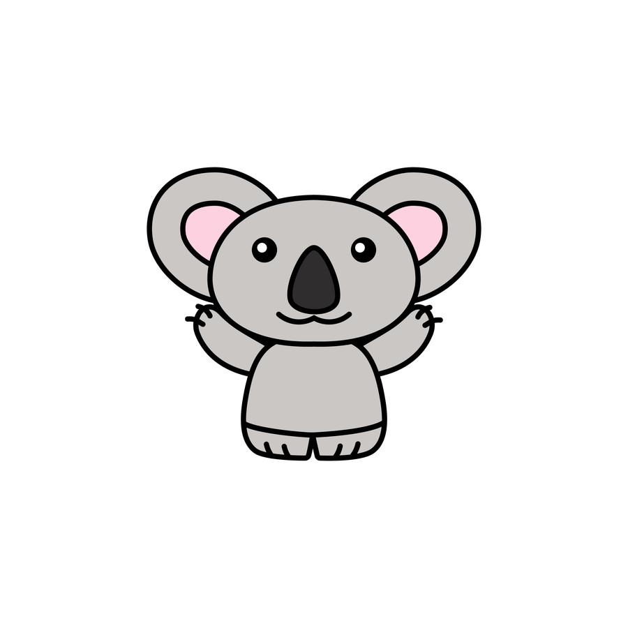 900x900 Pictures Of Simple Koala Bear Drawing - Simple Koala Drawing