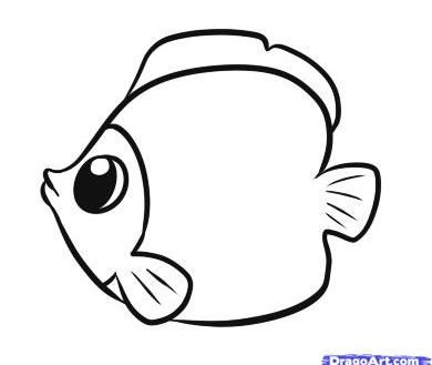 390x329 Simple Fish Drawing Of A Sweet Sardinia Simple Fish Drawings - Simple Koi Drawing