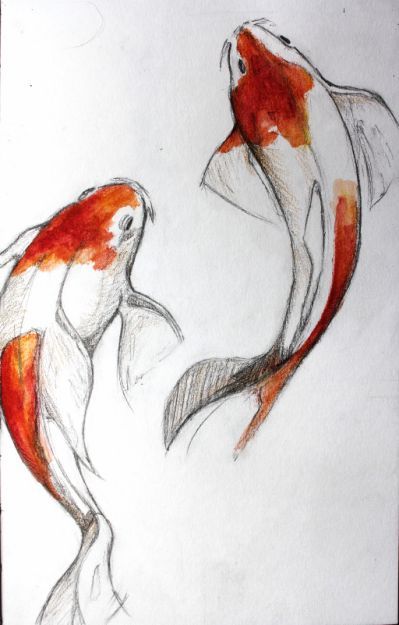 399x625 simple koi fish painting art studio in koi fish drawing - Simple Koi Drawing