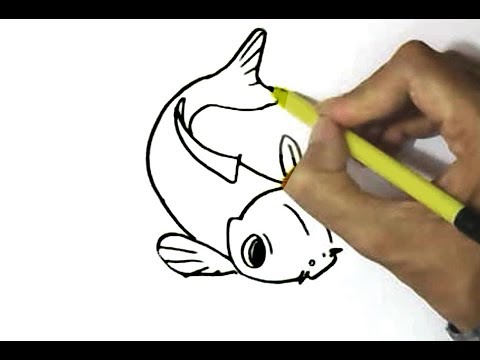 480x360 How To Draw Koi Fish In Easy Steps For Children, Kids, Beginners - Simple Koi Fish Drawing