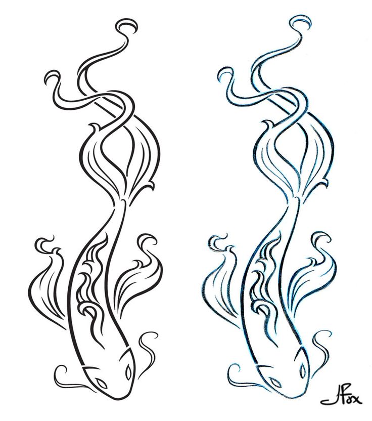 736x832 Simple Koi Fish Clipart Great Free Clipart, Silhouette, Coloring - Simple Koi Fish Drawing