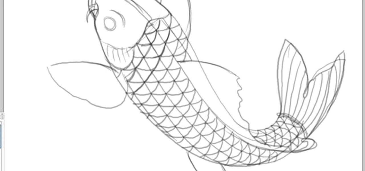 1280x600 easy pictures of fish to draw easy koi fish drawings how to draw - Simple Koi Fish Drawing