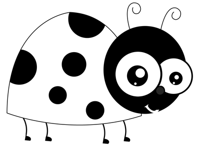 400x307 How To Draw Cartoon Ladybugs In Easy Step - Simple Ladybug Drawing