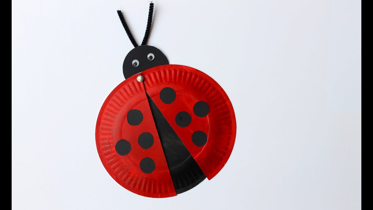 1280x720 Easy Craft How To Make A Paper Plate Ladybird - Simple Ladybug Drawing