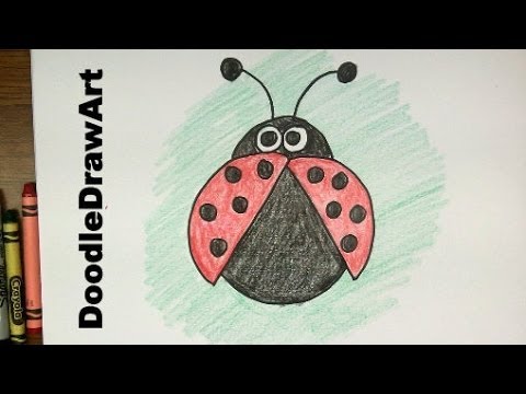 480x360 How To Draw A Ladybug! Easy Cartoon Lady Bug Tutorial - Simple Ladybug Drawing