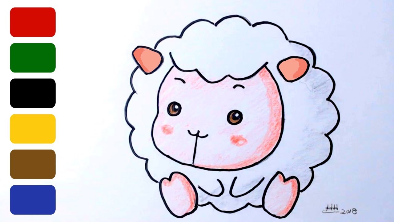 1280x720 How To Draw A Baby Sheep - Simple Lamb Drawing
