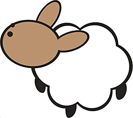 425x379 Simple Farm Animal Doodle Sketch Drawing Cartoon Vinyl - Simple Lamb Drawing