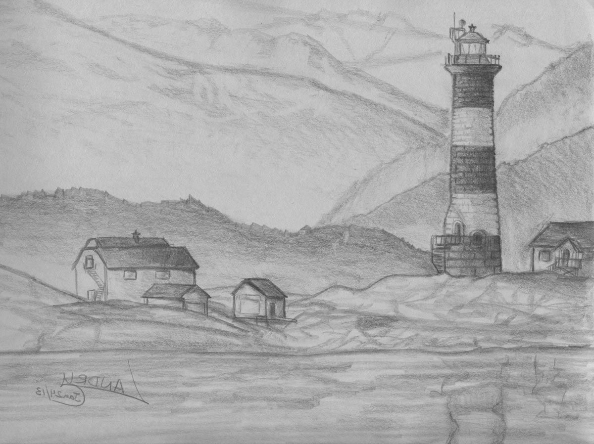 1200x898 Landscape Drawing Free Download - Simple Landscape Drawing