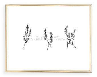 340x270 Art Drawings Etsy - Simple Lavender Drawing