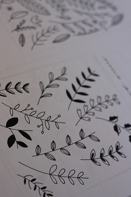 426x640 Floral Drawing - Simple Leaf Drawing