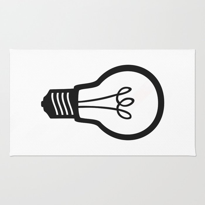 700x700 simple light bulb rug - Simple Light Bulb Drawing