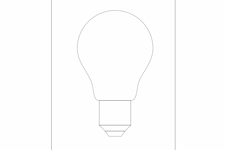 720x480 how to draw a flat single color light bulb icon in inkscape - Simple Light Bulb Drawing