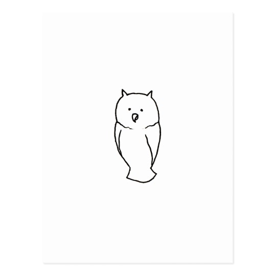 540x540 Owl - Simple Line Drawing