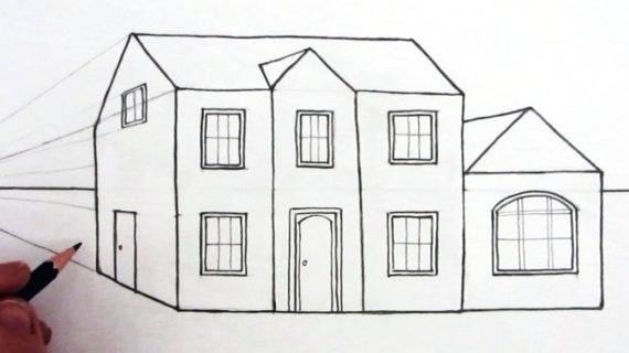 570x320 Drawing Of A House How To Draw Houses Simple Drawing Of A House - Simple Line Drawing Of A House