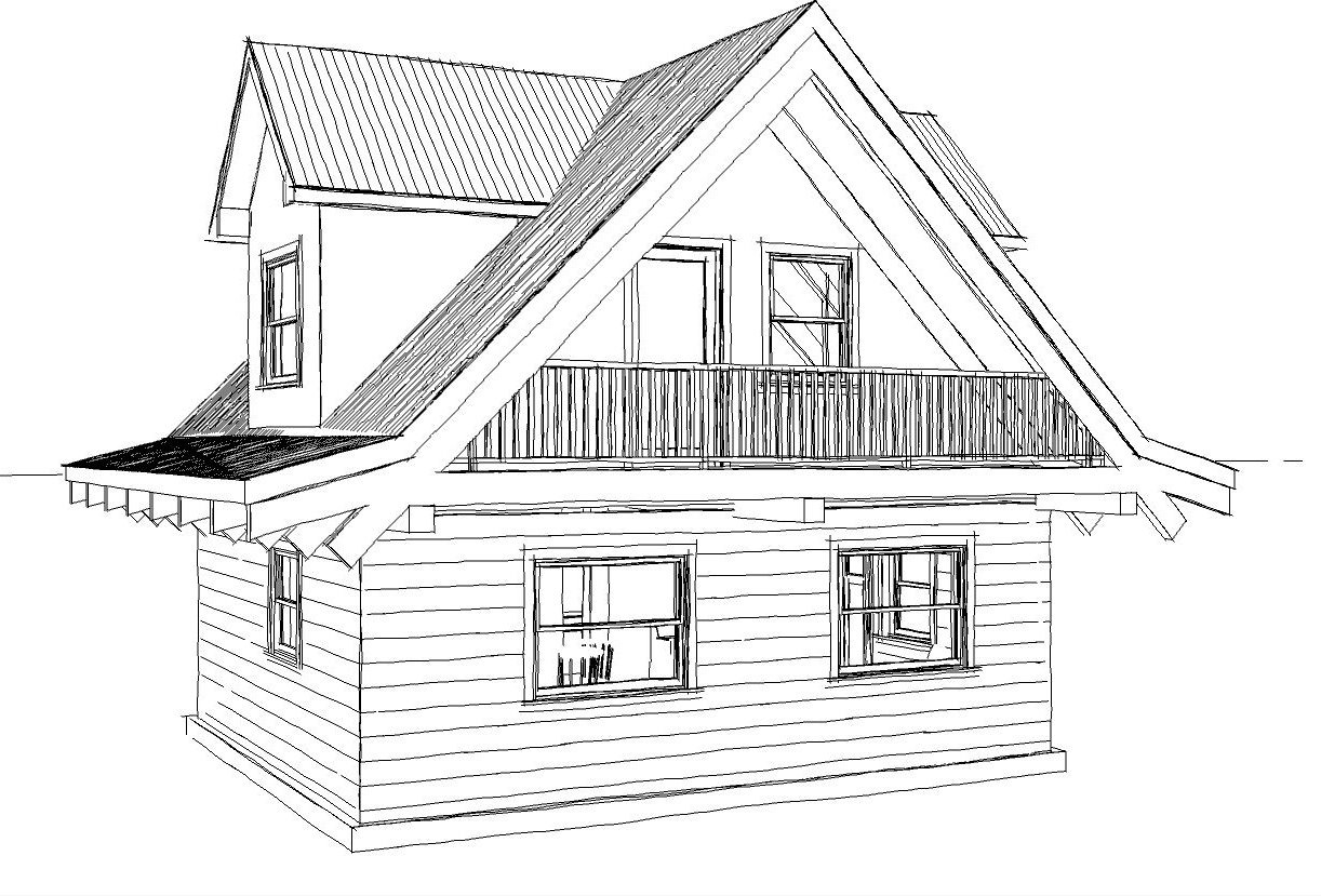 Simple Line Drawing Of A House at Explore