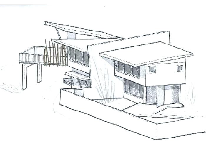 700x500 Simple Home Sketch - Simple Line Drawing Of A House