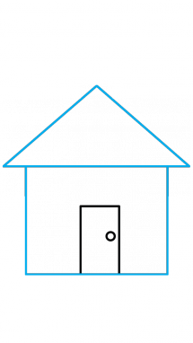 215x382 Collection Of Free Drawing House Simple Download On Ui Ex - Simple Line Drawing Of A House