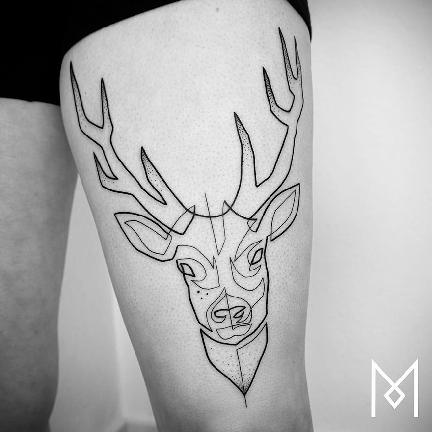 880x880 Minimalist Single Line Tattoos - Simple Line Drawing Tattoos