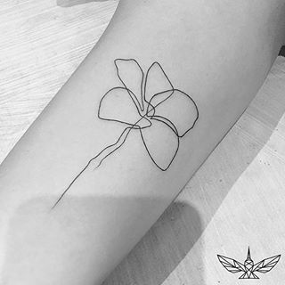 320x320 And This Scribbly Flower Simple One Line Tattoos That Are - Simple Line Drawing Tattoos