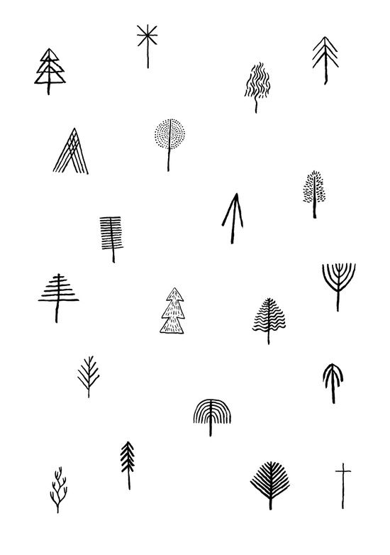 550x782 Cute Ways To Draw Trees - Simple Line Drawing Tree