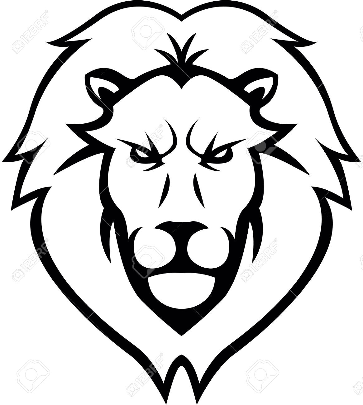1165x1300 Simple Lion Clipart Great Free Clipart, Silhouette, Coloring - Simple Lion Drawing