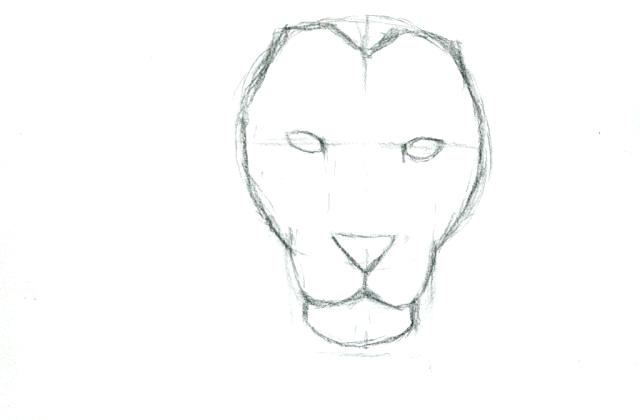 Simple Lion Face Drawing at PaintingValley.com | Explore collection of ...