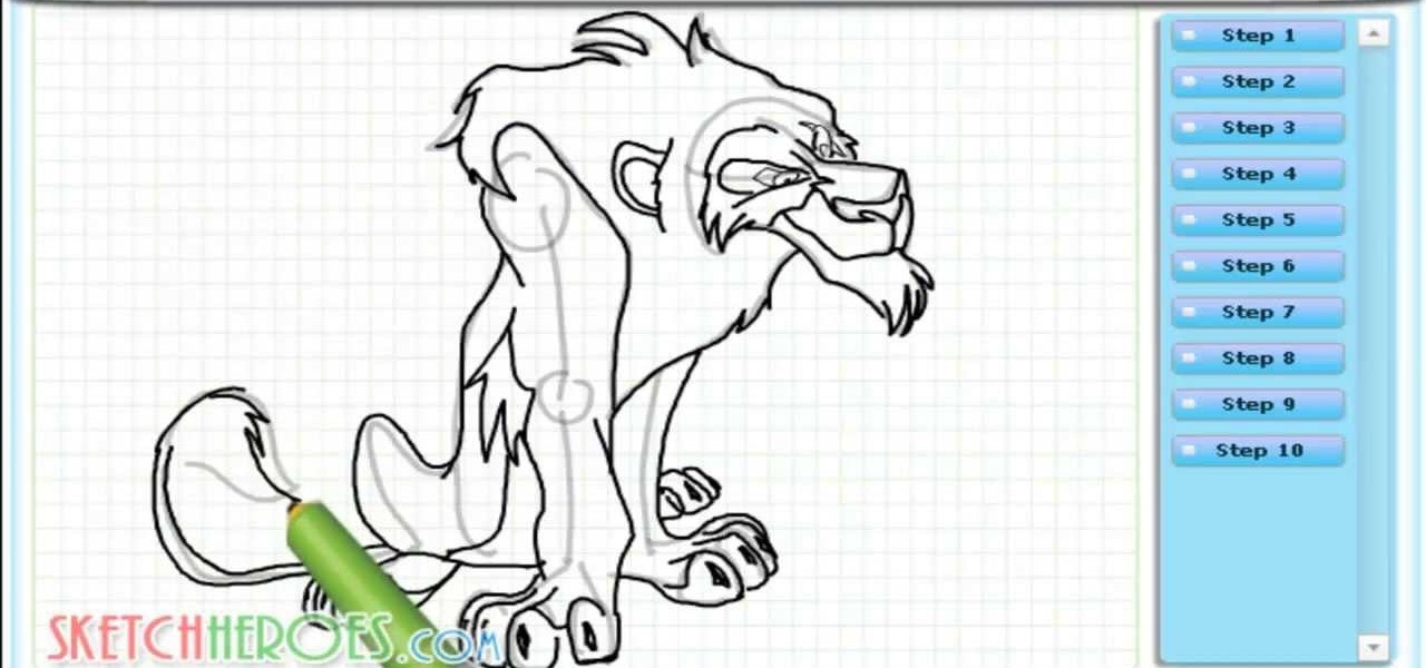 1280x600 How To Draw A Lion Face Step - Simple Lion Head Drawing