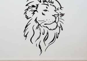 300x210 basic lion drawing how to draw a lion face lion head easy draw - Simple Lion Head Drawing