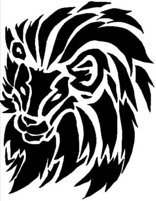500x643 Simple Lion Head Drawing - Simple Lion Head Drawing