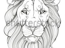 220x165 lion head drawing line drawing lions head vector illustration - Simple Lion Head Drawing
