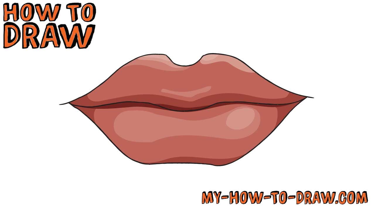 1280x720 How To Draw Lips - Simple Lips Drawing