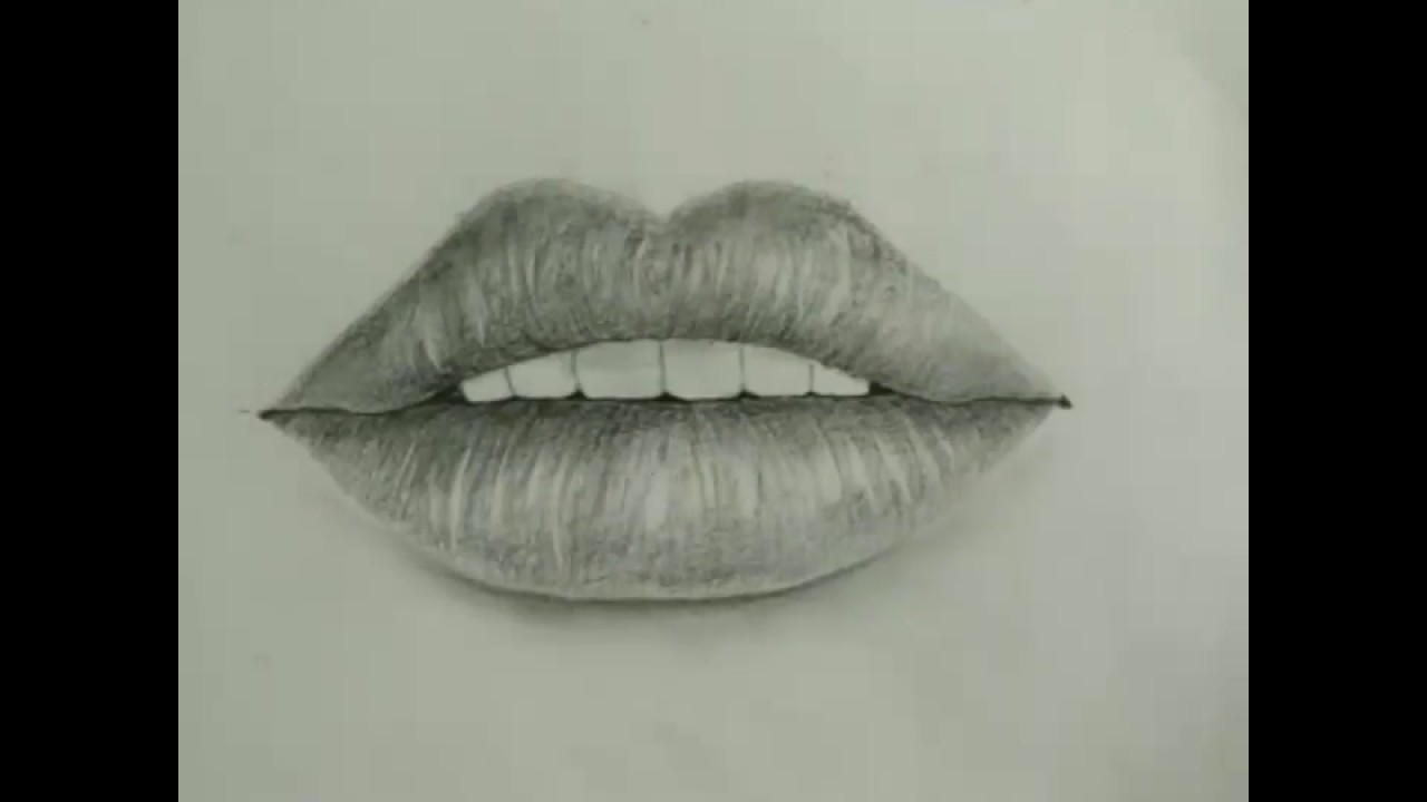 1280x720 How To Draw Easy And Simple Realistic Lips For Beginners - Simple Lips Drawing
