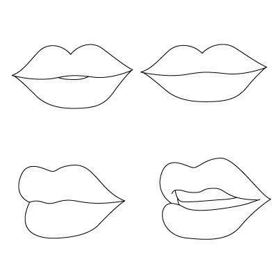 400x400 How To Draw Lips Fun Drawing Lessons For Kids Adults Drawing - Simple Lips Drawing