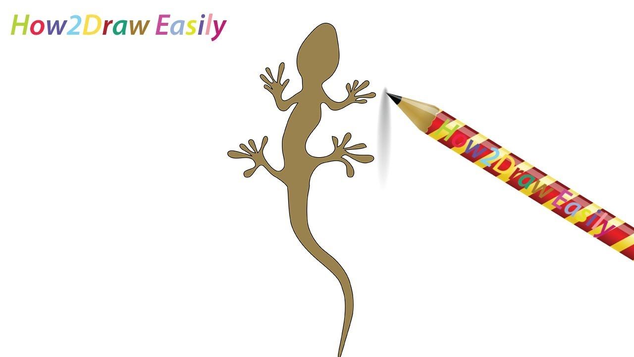 1280x720 lizard drawing easy with drawings of lizards simple lizard drawing - Simple Lizard Drawing