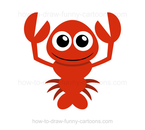 500x446 how to draw a lobster - Simple Lobster Drawing