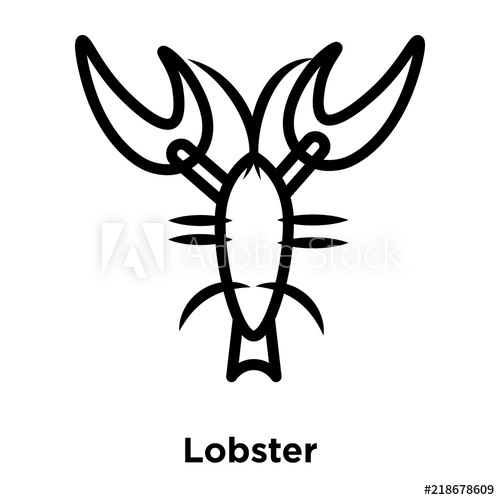 500x500 lobster icon isolated on white background modern and editable - Simple Lobster Drawing