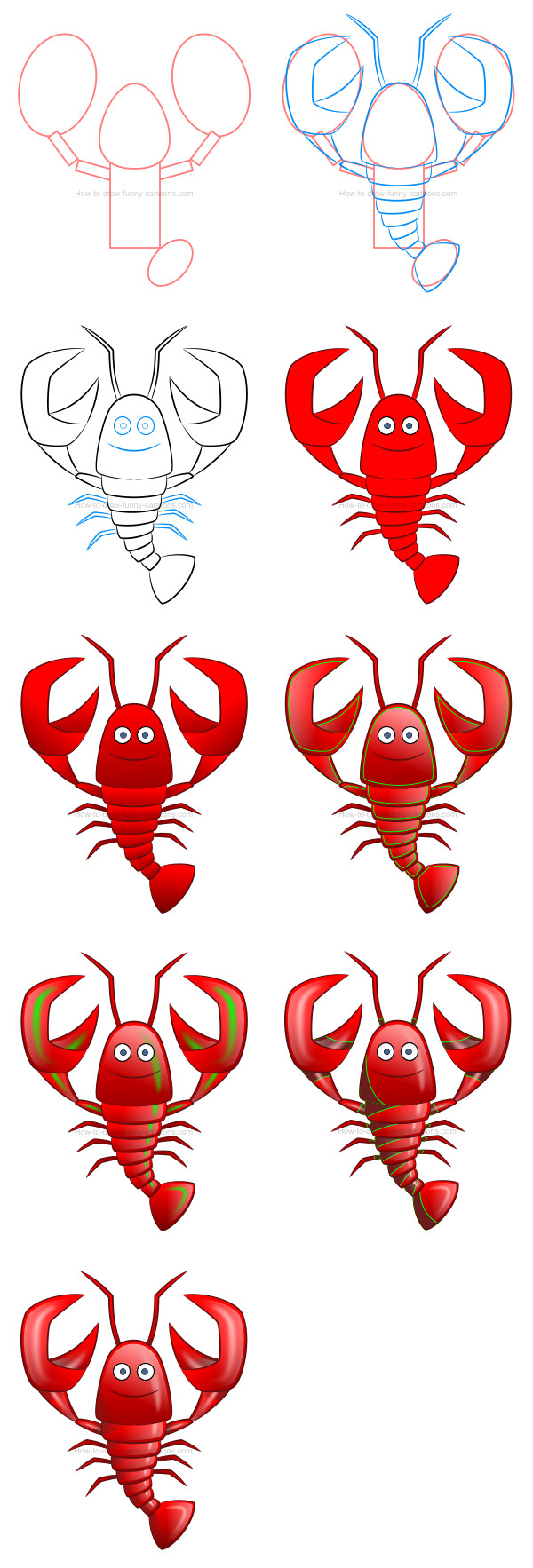 600x1766 how to create a beautiful lobster drawing - Simple Lobster Drawing