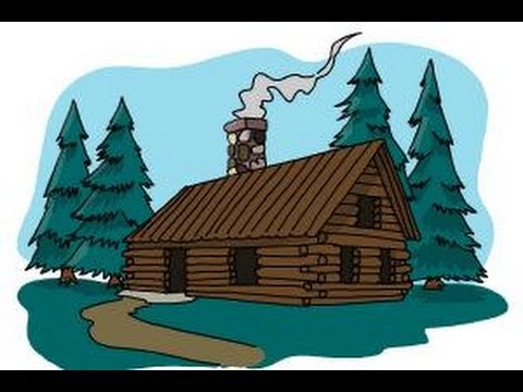 480x360 how to draw a log cabin - Simple Log Cabin Drawing