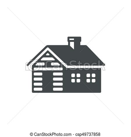 450x470 log cabn log cabin, simple icon or logo vintage wooden - Simple Log Cabin Drawing