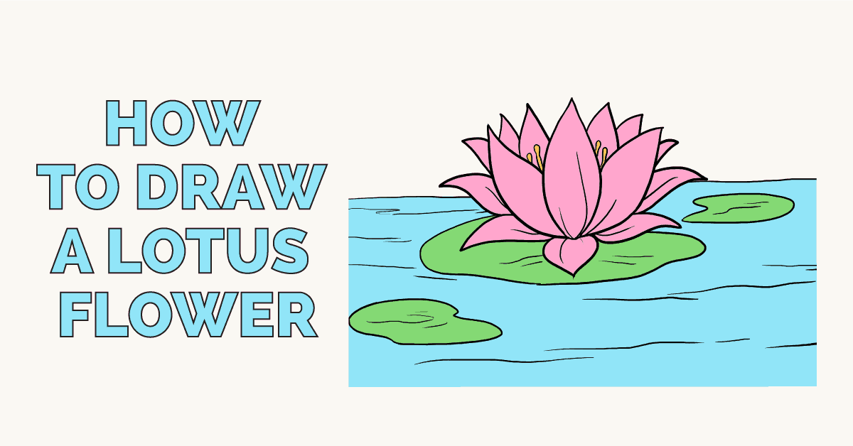 1200x628 How To Draw A Lotus Flower - Simple Lotus Flower Drawing