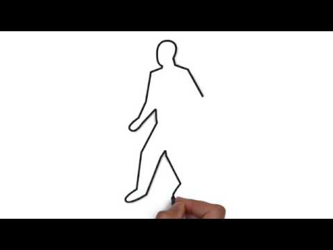 480x360 How To Draw Silhouette Of Man Walking - Simple Man Drawing