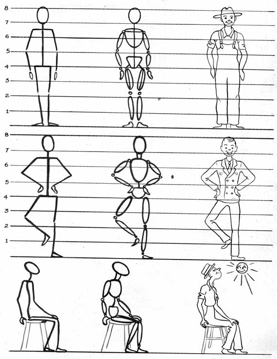 570x739 How To Draw A Cartoon Man - Simple Man Drawing